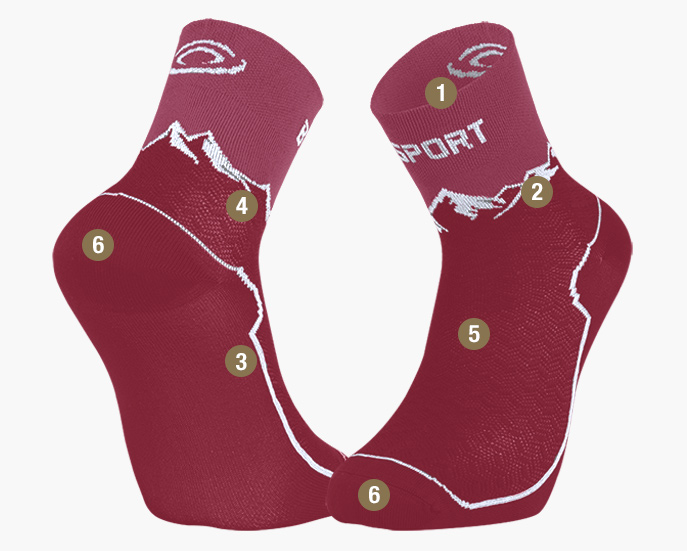 TREK DOUBLE GR Pink Sock